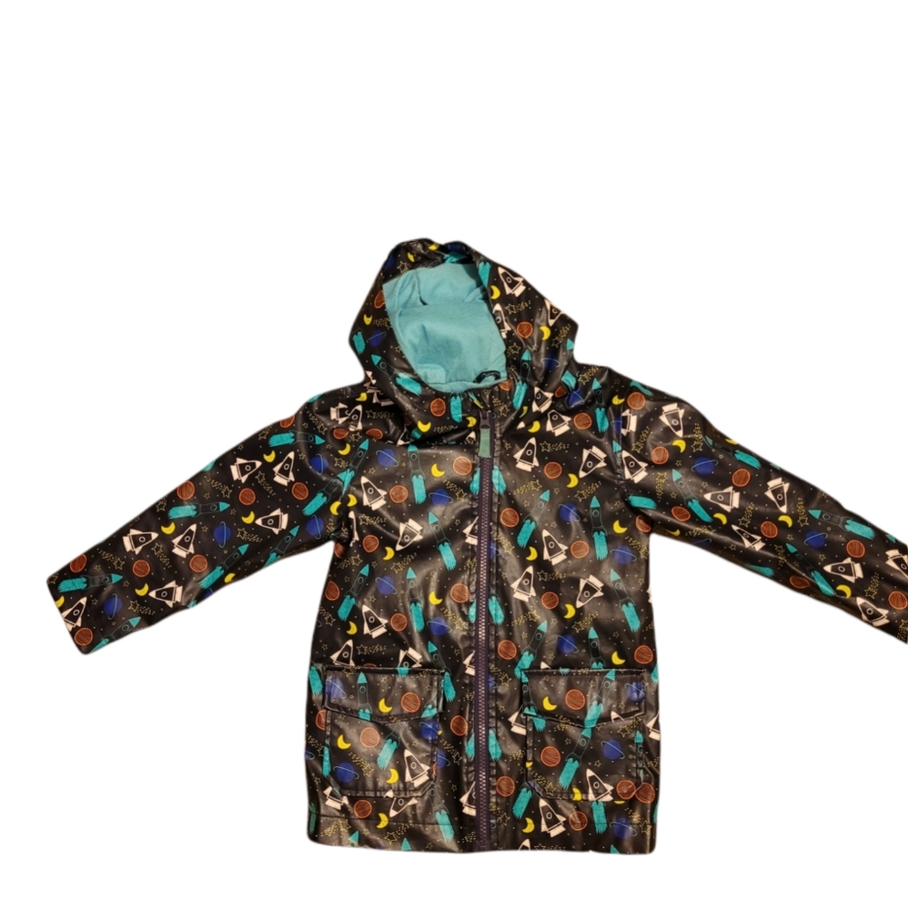 COPY - Cat and Jack space rocket rain jacket size 3T